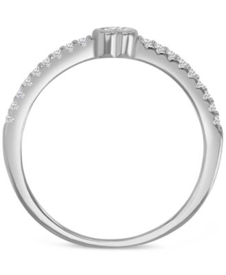 Cubic Zirconia Heart Accent Ring (1/2 ct. t.w.) in Sterling Silver