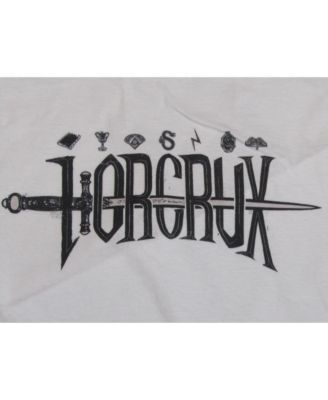 Белая футболка с изображением Большого и высокого крестража Гарри Поттера и значком меча - 4XLB