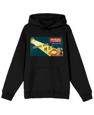 Big & Tall Dr Pepper Shining Hours Vintage Ad Black Sweatshirt-4XL