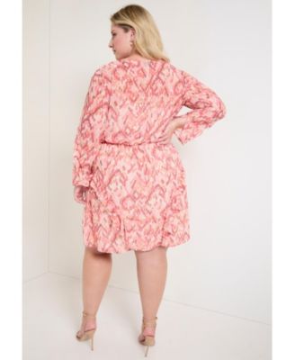 Июнь + Vie Плюс размер Июнь + Vie Мини-платье с оборками