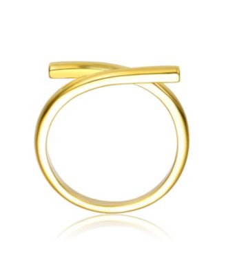 14K Gold Plated Bypass Ring