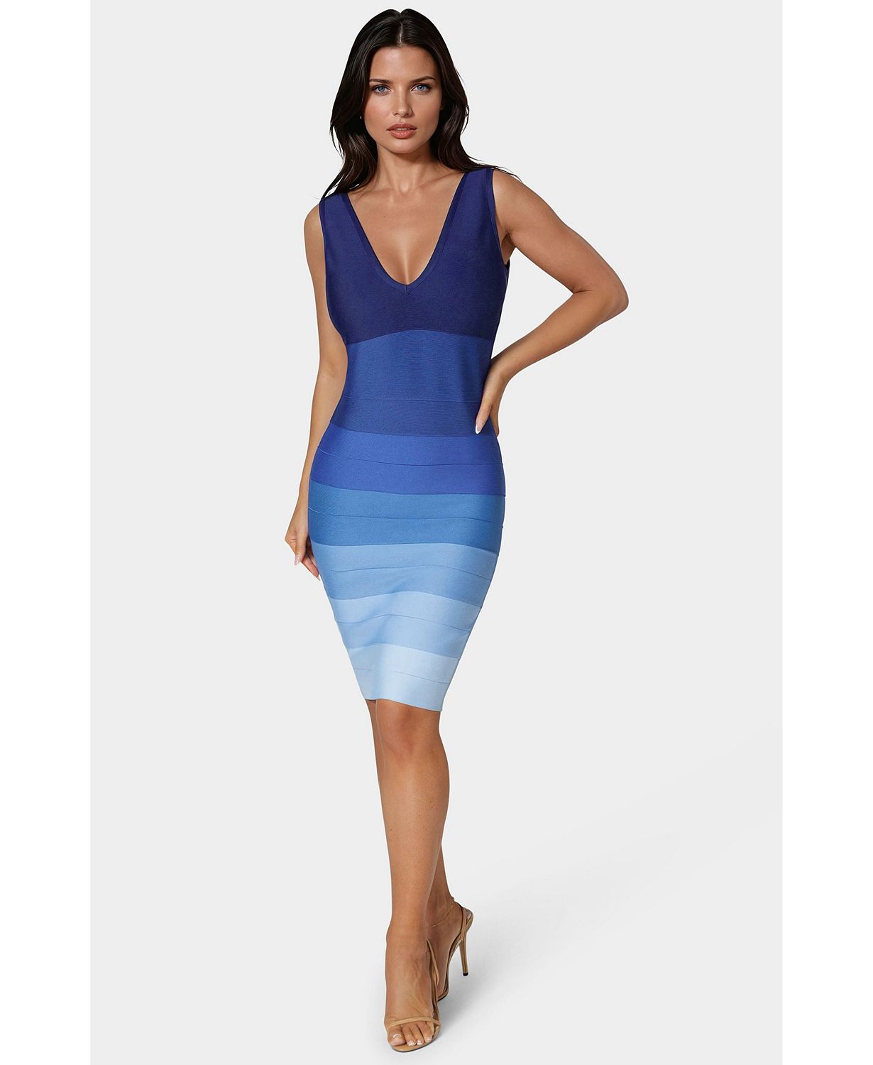Women's Ombre Bandage Midi Dress