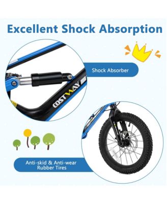 16 Inch Children Bicycle with Training Wheels & Double Disc Brakes Adjustable Seat Magnesium Alloy