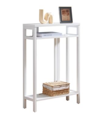 Bisbee Wood Console Table with 2 Open Storage Shelves, Narrow & Minimalist Sofa Table, Entryway Table Perfect for Hallway, Behind The Couch, Living Room & Foyer