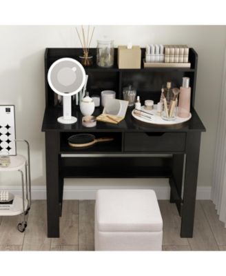 Computer Desk with Power Outlets, USB Ports, and Type-C for Convenient Charging and Workspace Organization