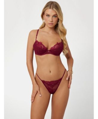 Кружевные трусики-стринги Rebecca с цветочным рисунком