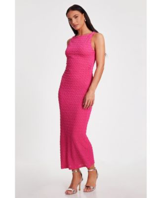 Женское платье миди из текстурированного Джерси QUIZ с закрученным ремешком