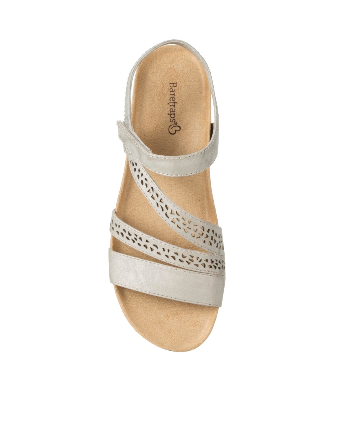 Baretraps Farah Womens Faux Leather Braided Wedge Sandals In Champagne