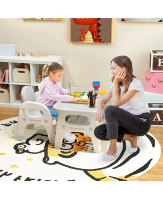 Kids Activity Table and Chair Set with Montessori Toys for Preschool and Kindergarten Learning Fun
