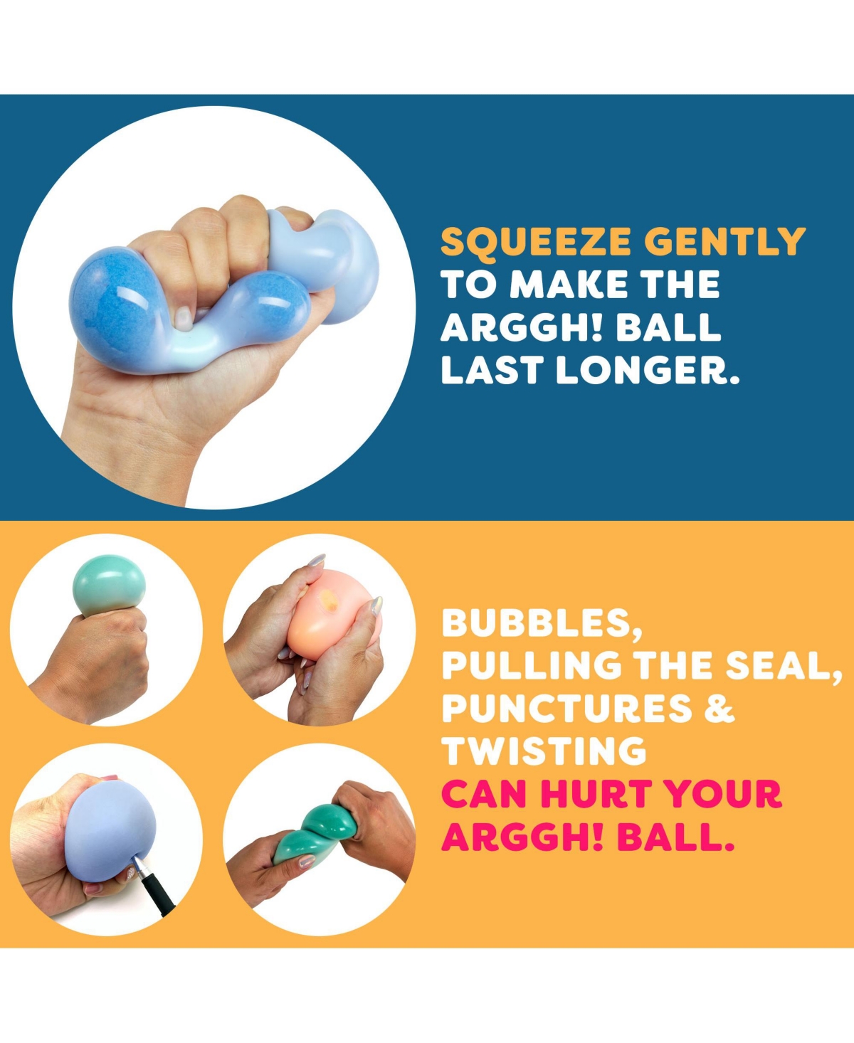 Power Your Fun Arggh Calm Mini Stress Balls