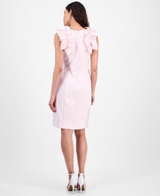 Women's Ruffled-Strap Sheath Dress