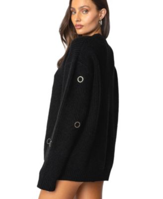 Женский свитер оверсайз Ellia Grommet с вышивкой Edikted