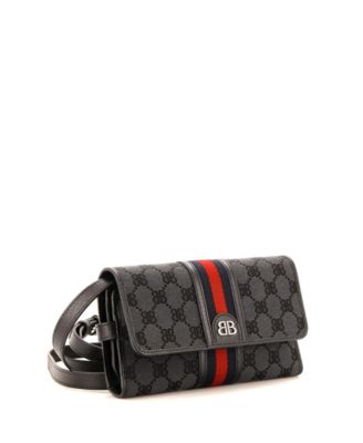 Pre-Owned Balenciaga x Gucci The Hacker Wallet on Strap BB Canvas 103190₽
