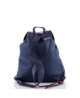 Бывший в употреблении классический кожаный рюкзак Balenciaga на молнии с возможностью среднего расширения