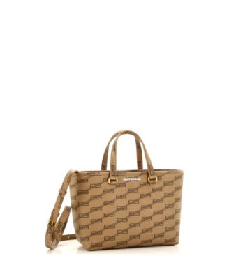 Pre-Owned Balenciaga Small Signature East-West Shopper Tote BB Monogram Coated Canvas 114590₽