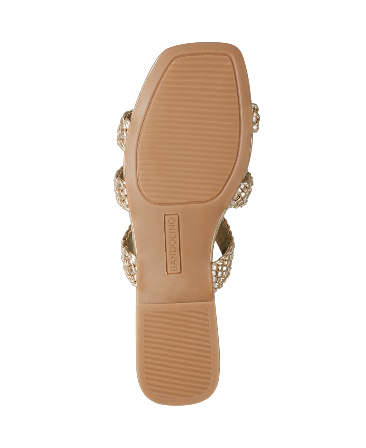 Shop Bandolino Women's Sumer Woven Caged Flat Slide Sandals In Gold