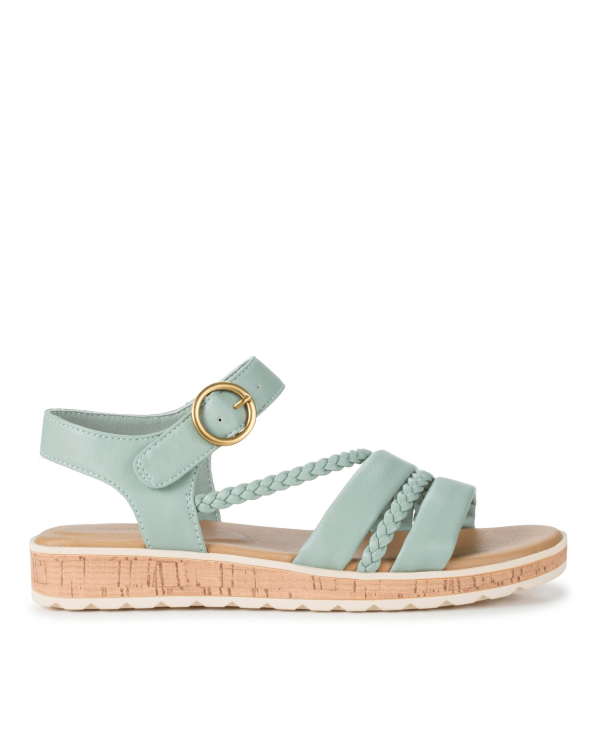 Shop Baretraps Women's Gwyneth Slide On Wedge Sandals In Sage
