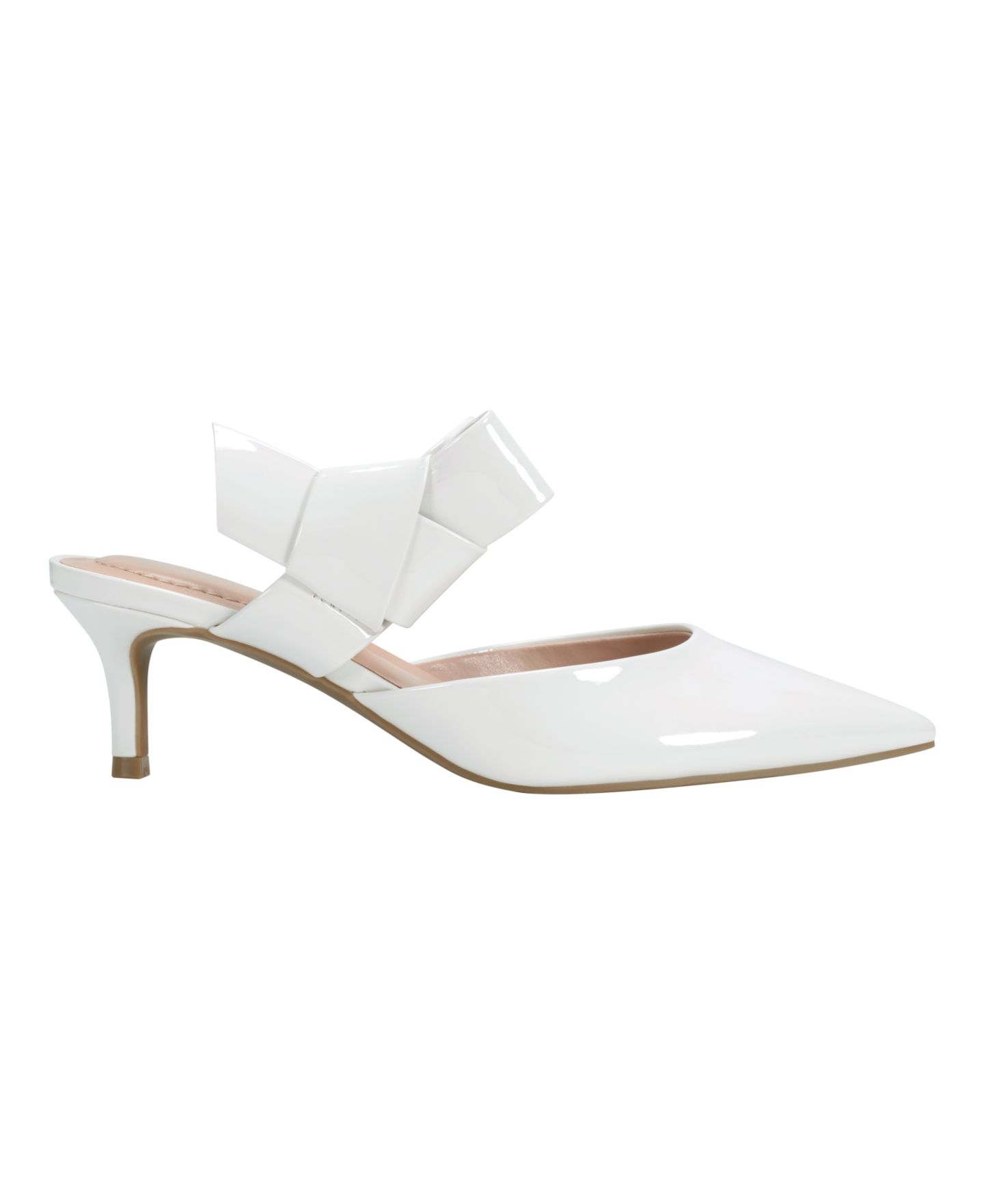 Женские сабо Bandolino Millie Bow Strap Kitten Heel, цвет: Кремовый лаковый — фото 2