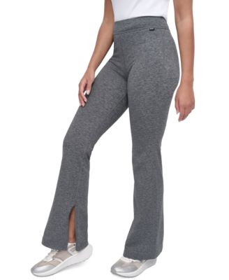 DKNY - Women's Space-Dyed Flared-Leg Vent-Hem Pants