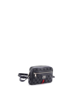 Бывшая в употреблении сумка для фотоаппарата Balenciaga Mini x Gucci The Hacker Project BB Canvas