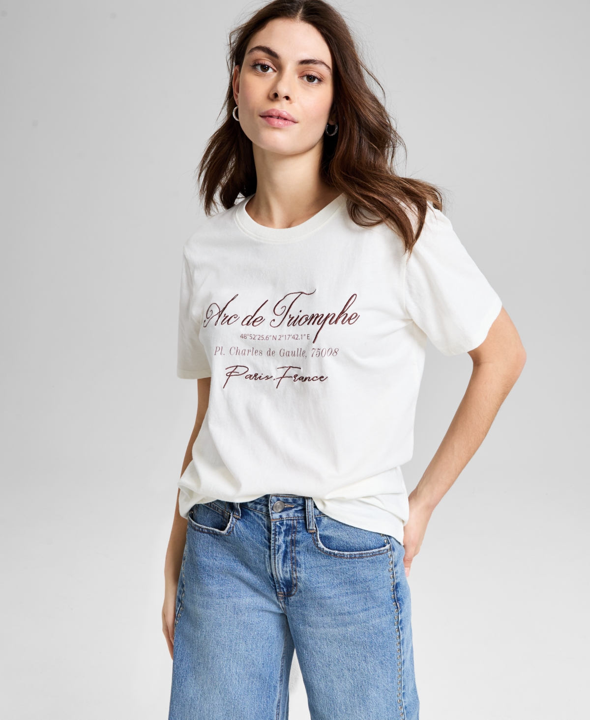 Women's Paris Graphic T-Shirt, Exclusively at Macy's - Off White