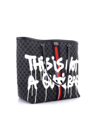 Pre-Owned Balenciaga Large x Gucci The Hacker Project Tote Graffiti BB Canvas 278690₽