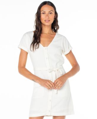 Roxy - Juniors' Kona Belted Short-Sleeve Mini Dress