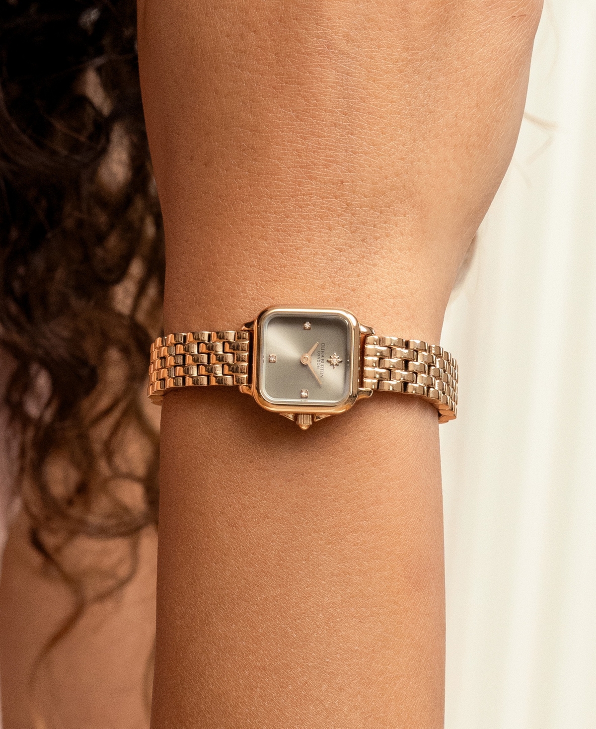 Olivia Burton Women's Grosvenor Mini Rose Gold Tone Bracelet Watch, 20mm In Rose Gold