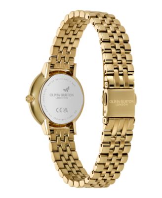 Women's Honeycomb Ultra Slim Gold Tone Bracelet Watch, 28mm