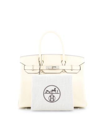 Pre-Owned HERMS Birkin 30 Handbag Light Epsom with Palladium Hardware 3694490₽