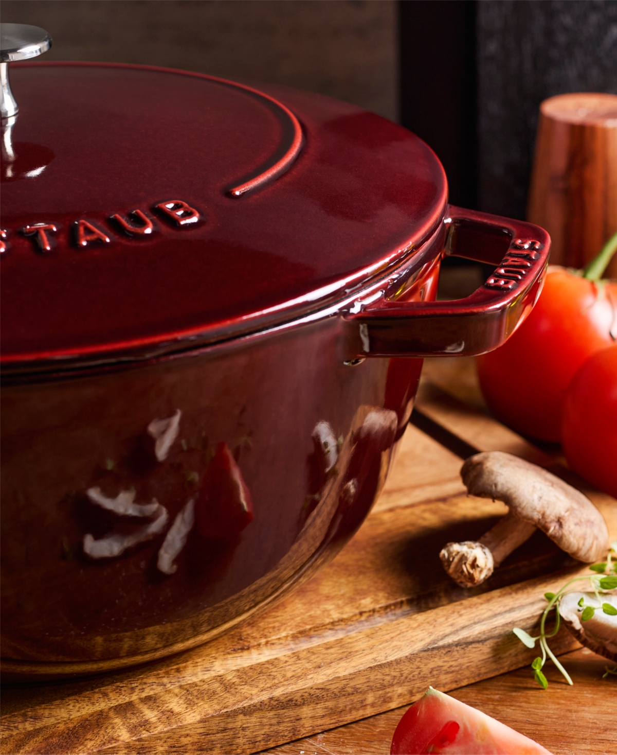 Staub Cast Iron 5-qt. Essential French Oven In Grenadine