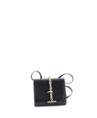 Pre-Owned Hermes  Chaine d'Ancre Compact Wallet on Strap Chevre Mysore