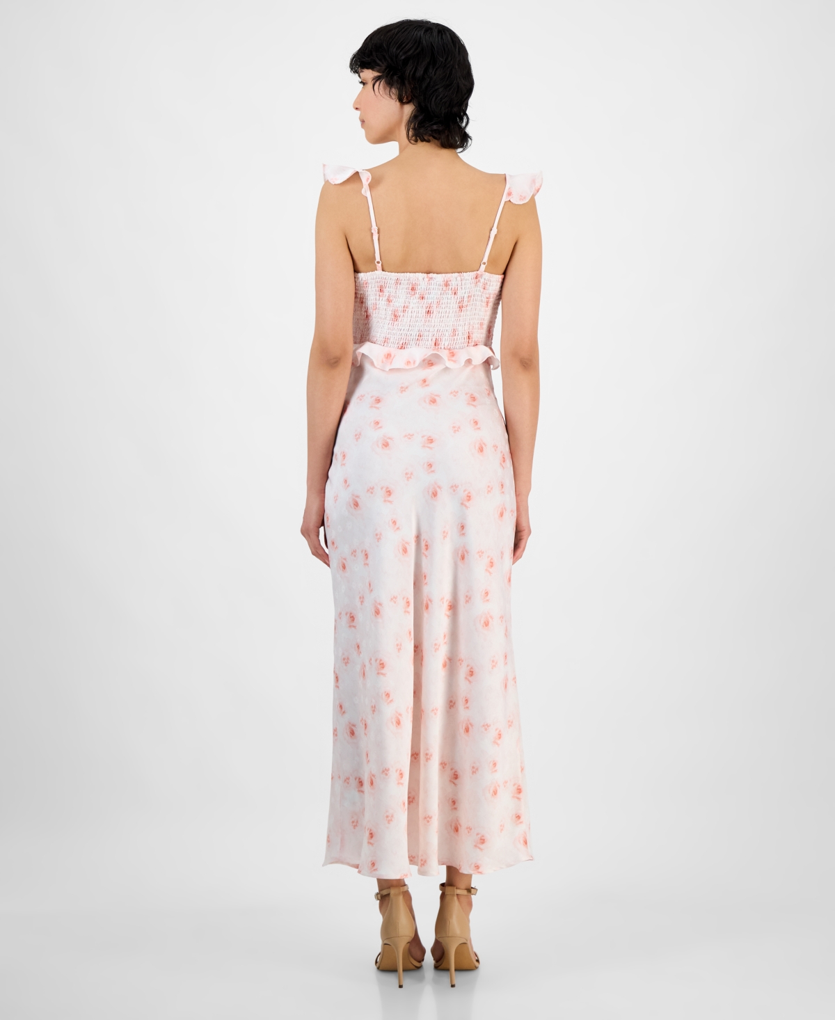 And Now This Women's Crisscross Ruffled Slip Dress, Exclusively At Macy's In Pink Floral