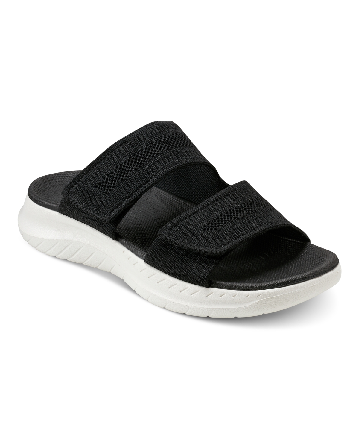 Easy Spirit Women's Dashtyn Double Band Lightweight Slip-on Sandals In Black