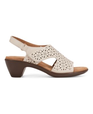 Women's Calix Laser Cut Leather Slingback Sandals