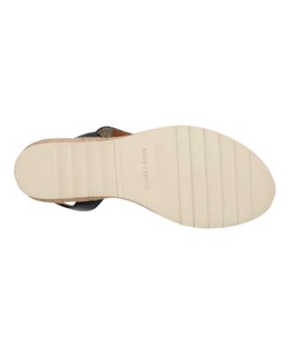 Sabina Strappy Low Wedge Sandals