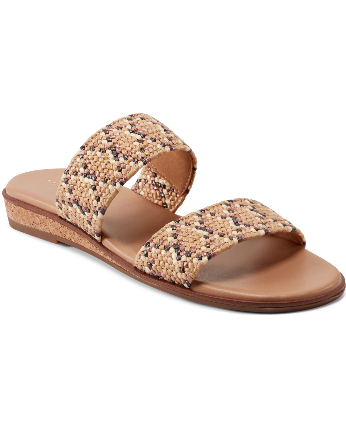 EASY SPIRIT WOMEN'S LOYAL WOVEN DOUBLE BAND SLIP-ON SANDALS 