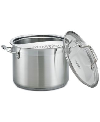 Tramontina Tri-Ply Clad Stainless Steel 6-Qt Pasta Cooker - Macy's