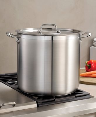 Tri-Ply Clad Stainless Steel 20-Qt. Covered Stock Pot