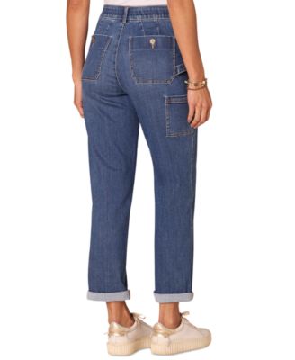Petite "Ab"solution High-Rise Roll-Cuff Jeans