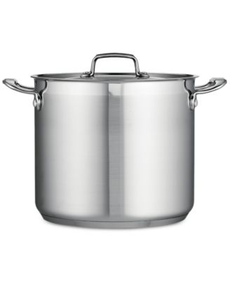 Tri-Ply Clad Stainless Steel 12-Qt Covered Stock Pot