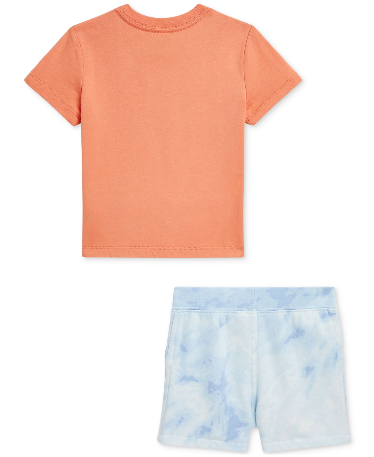 Polo Ralph Lauren Baby Boys Polo Bear Tee & French Terry Short Set In Orange