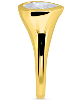 Cubic Zirconia Pear-Shape Statement Ring (2-1/2 ct. t.w.) in 18k Gold-Plated Sterling Silver, Exclusively at Macy's