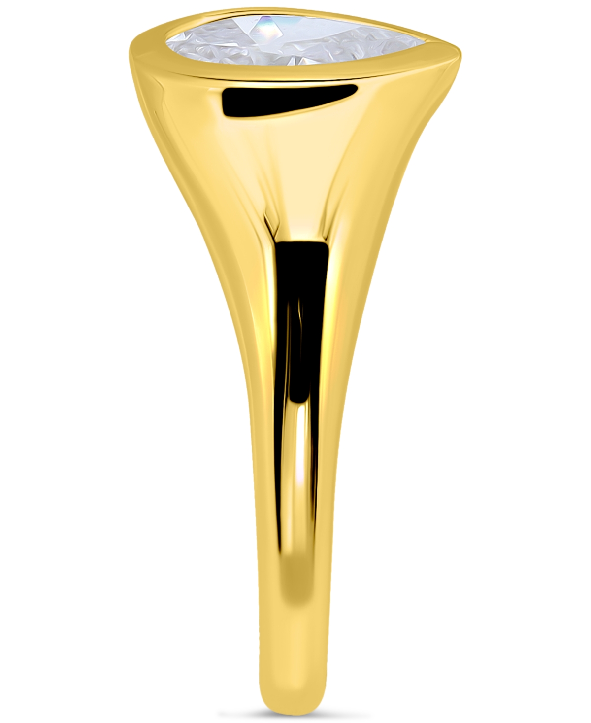 Giani Bernini Cubic Zirconia Pear-shape Statement Ring (2-1/2 Ct. T.w.) In 18k Gold-plated Sterling Silver, Exclus In Gold