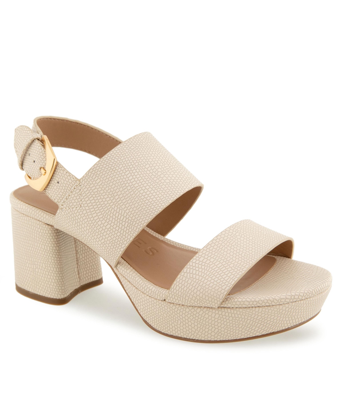 AEROSOLES WOMEN'S CAMILIA ROUND TOE PLATFORM SANDALS 