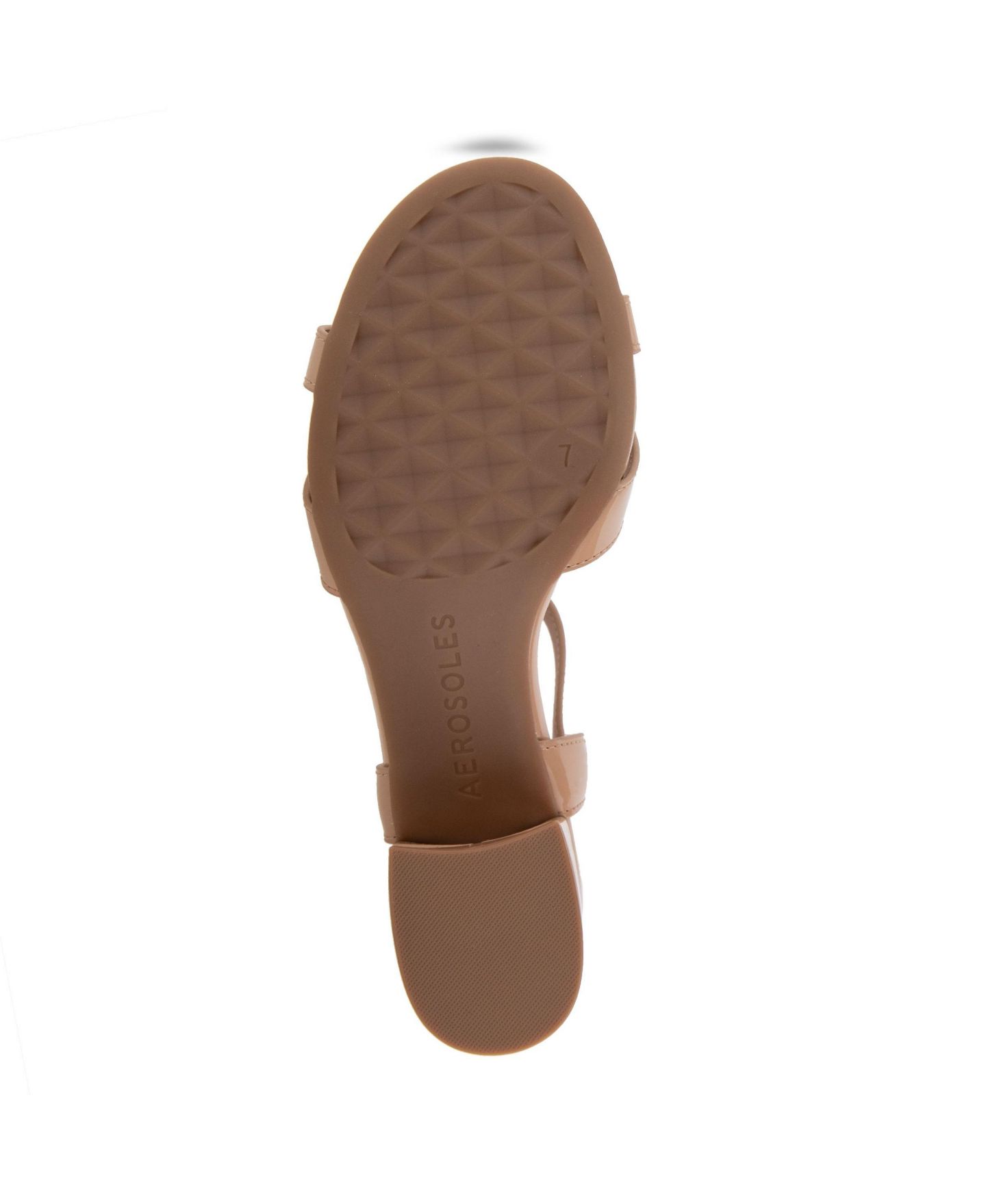 Женские сандалии Aerosoles Cinzia Round Toe Dress Sandals, цвет: Бежевый бисквитный лаковая искусственная кожа — фото 5