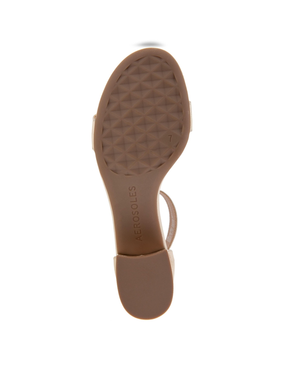 Shop Aerosoles Women's Carew Round Toe Dress Sandals In Gold Metallic Textured Faux Leather