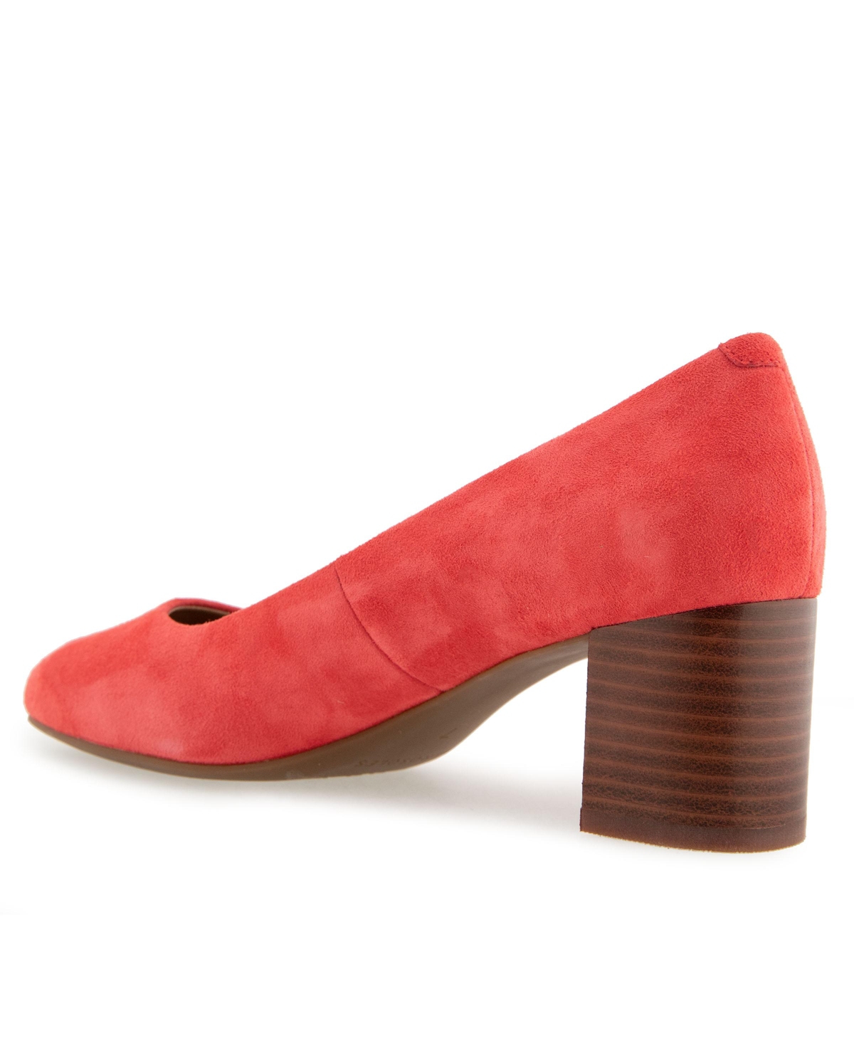 Aerosoles Ebel Block Heel Pump In Coral Suede
