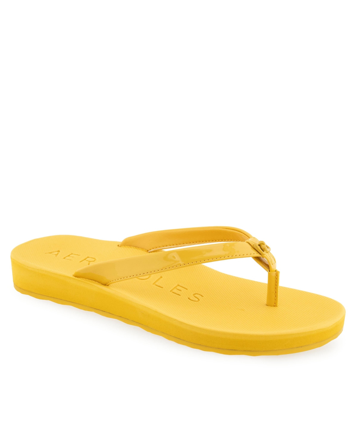 Aerosoles Jace Flip Flop In Yellow Freesia
