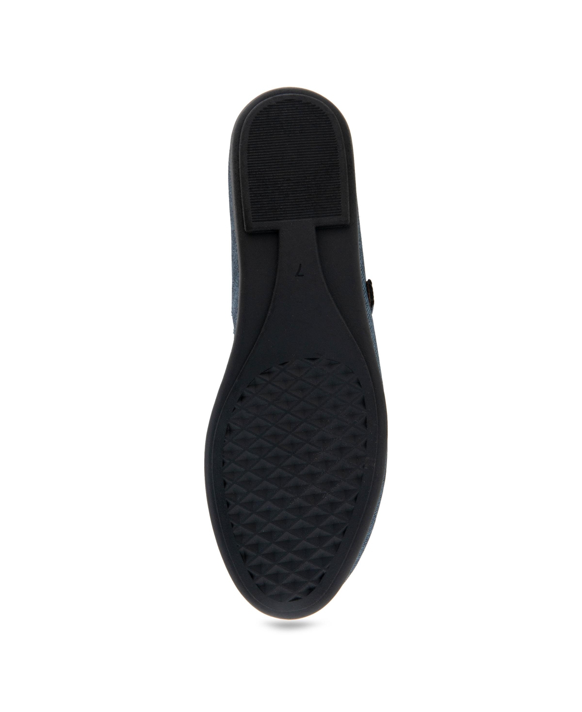Shop Aerosoles Women's Baylee Round Toe Mary Jane Flats In Denim Faux Leather